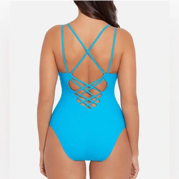 New Skinny Dippers Women's Grotto Blue Jelly Beans Suga Babe One-Piece